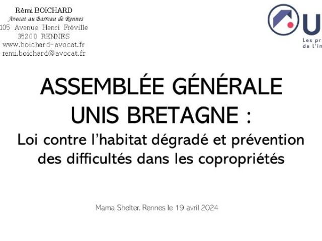 Présentation de la loi Habitat dégradé du 9 avril 2024 par votre avocat à RENNES